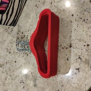 Set of 19 Velvet non slip Hangers - Hot Pink children girls closet Y2K Vintage